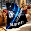 Custom Name Personalized Cardiff City FC Print Blanket, Home Decor, Bedroom, Sofa, Camping, Couch, Gifts for Birthday Christmas