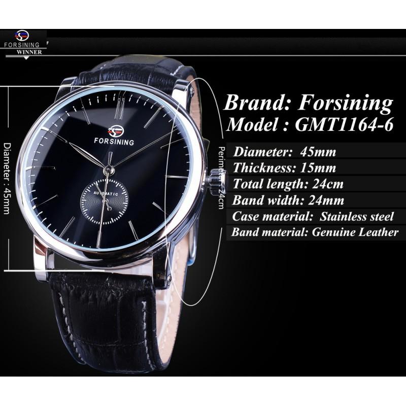 Forsining Mens Automatic Mechanical Watch Fashion Casual Simple Wristwatch