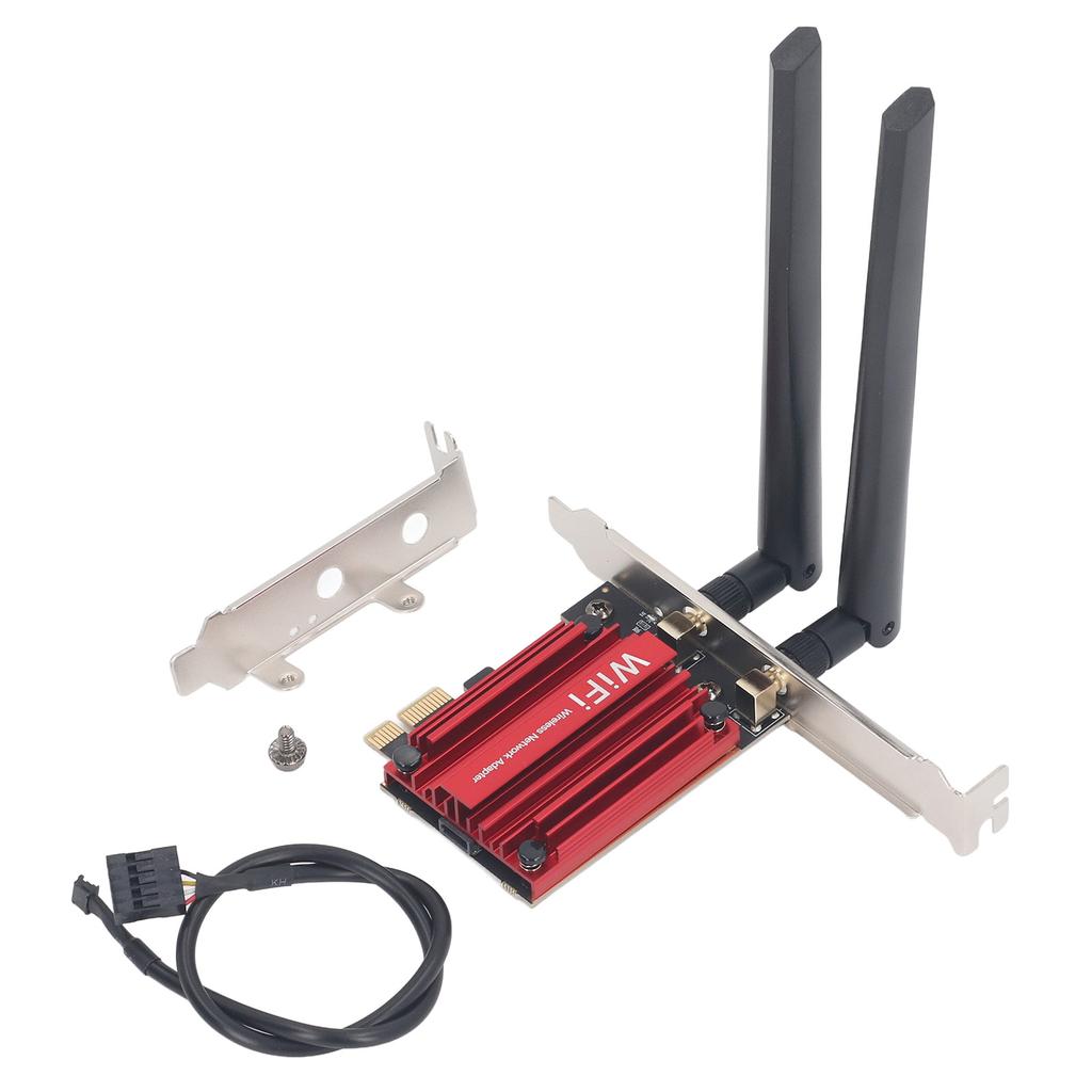 WiFi6 Wireless Network Card 1800Mbps Dual Band Desktop Gigabit Network Card Bluetooth5.2 PCIE Wireless Adapter for