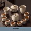 beige ru kiln imperial handle pot gaiwan - 8 cups, 13-предметный