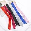 New Long Bag Scarf Women Hair Band Lady Accessories Solid Skinny Scarves Headband Satin Ribbon Neck Tie Decorative Bag Scarves