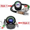 52mm Digital Air Fuel Ratio Gauge Car Gauge AFR Fit for 12V Car Voltmeter 2 In 1 Can Be Paired With Narrowband O2 Oxygen Sensor