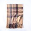 Cashmere Scarf Winter Fringed Plaid Shawl Scarf Women'S Medium Length Thickened Warm Scarf