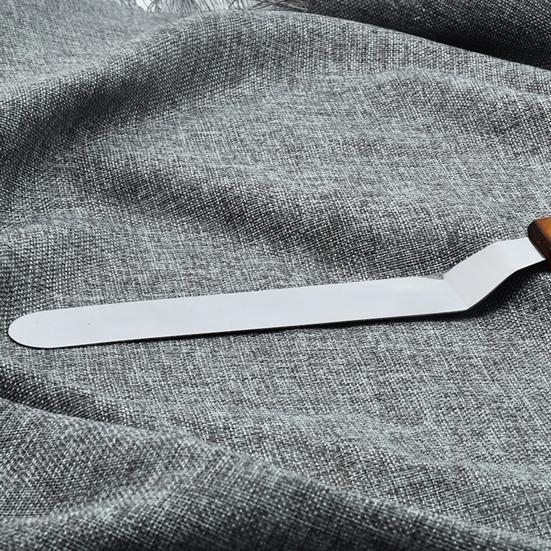 Лопатка для торта, кондитерские инструменты с деревянной ручкой, скребок из нержавеющей стали для кексов, мастики, для кухни