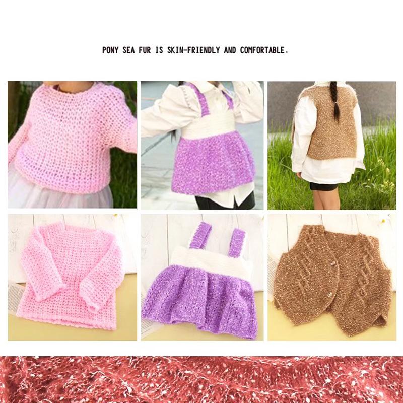 30г/моток Жемчуг Ручная работа Кашемировая шерсть Свитера Южноафриканский Мохер Пони Ремесла Толстая нить Шарф Мохеровая пряжа Сделай сам