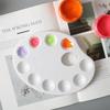 10 Grid White Plastic Fish-shaped Art Board Gouache Palette Watercolor Acrylic Painting Supplies for Artist School Stationery