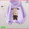 Labubu Pattern Printed Jacket Winter Hoodie Sweatshirt for Girls and Boys