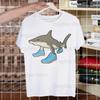 Brainrot Meme Tralalero Tralala Printing Street Style Casual Short Sleeve Unisex T Shirt Oneck Tshirt Male Tshirt