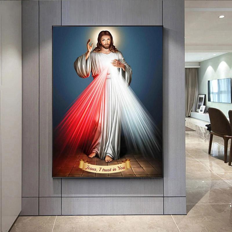 Jesus Series Canvas Posters and Prints Christian Wall Art Picture Painting for Living Room Home Decor Wall Painting Gifts