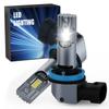 2 PCS H11 LED Headlight Bulbs 600% Brighter Wireless Headlight Bulbs, 24000LM Mini Headlight Bulbs Fanless Car Bulb Kit High Low Beam