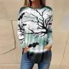 Tee Shirts For Women Fall Casual Long Sleeve Shirts Sweatshirt Halloween Printing Top Pullover
