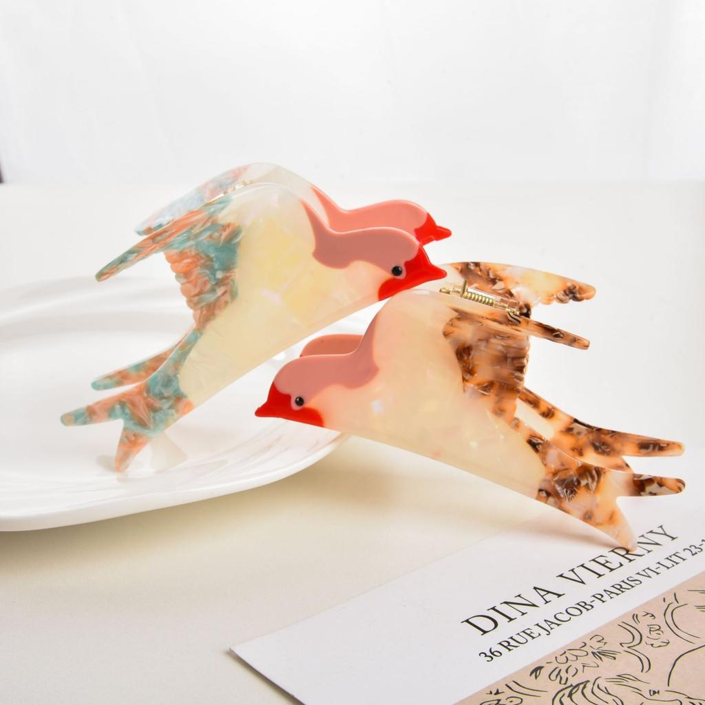 Acetate Cute Spring Swallow Series Hair Claw Cartoon Bird Hair Clips for Women Girls Hairpin Headwear Hair Accessories for Women