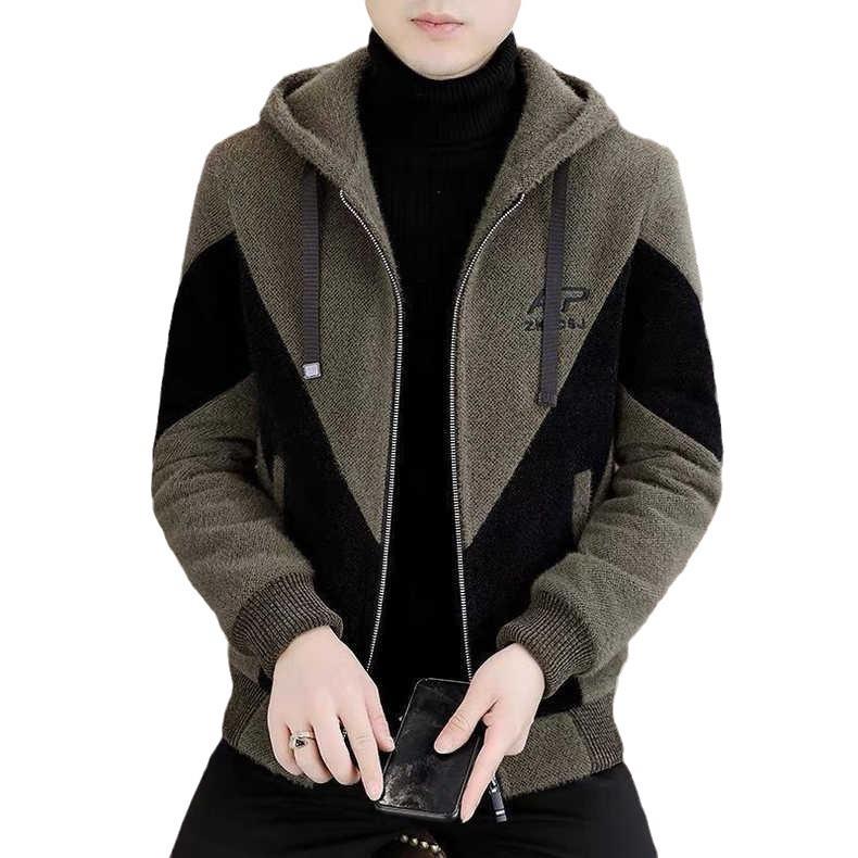 Men's Korean Style High-End Woolen Hooded Coat: 2023 Autumn/Winter Casual Windbreaker