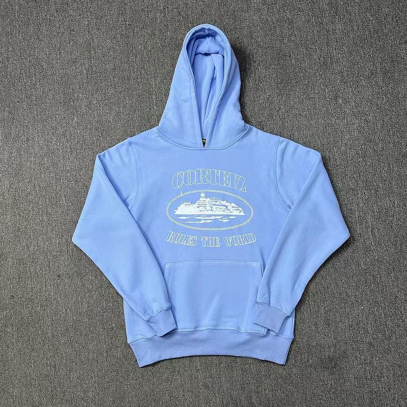 Alcatraz five-star ship printing loose hooded sweater European and American street sports and leisure suit trendy manufacturers