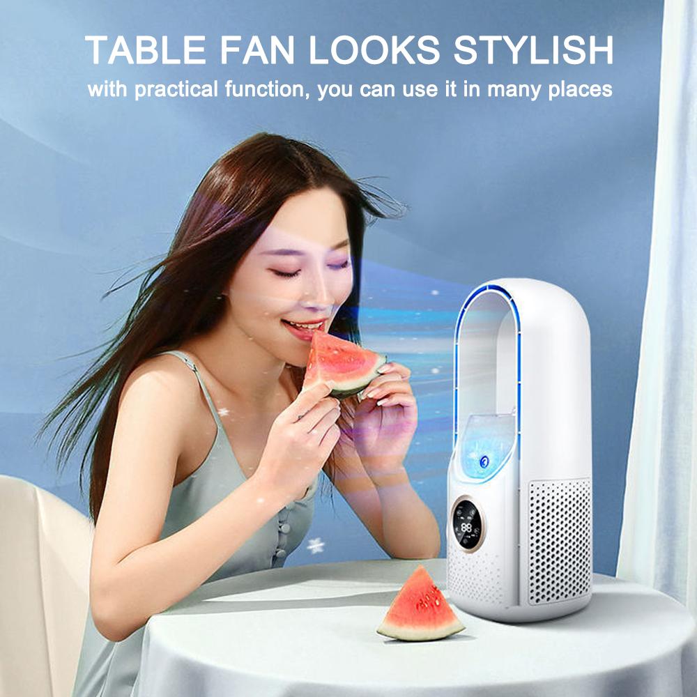 Безлопастной вентилятор с USB-подключением Портативный вентилятор для кондиционера с 6-ступенчатой ​​регулировкой скорости и распылителем времени