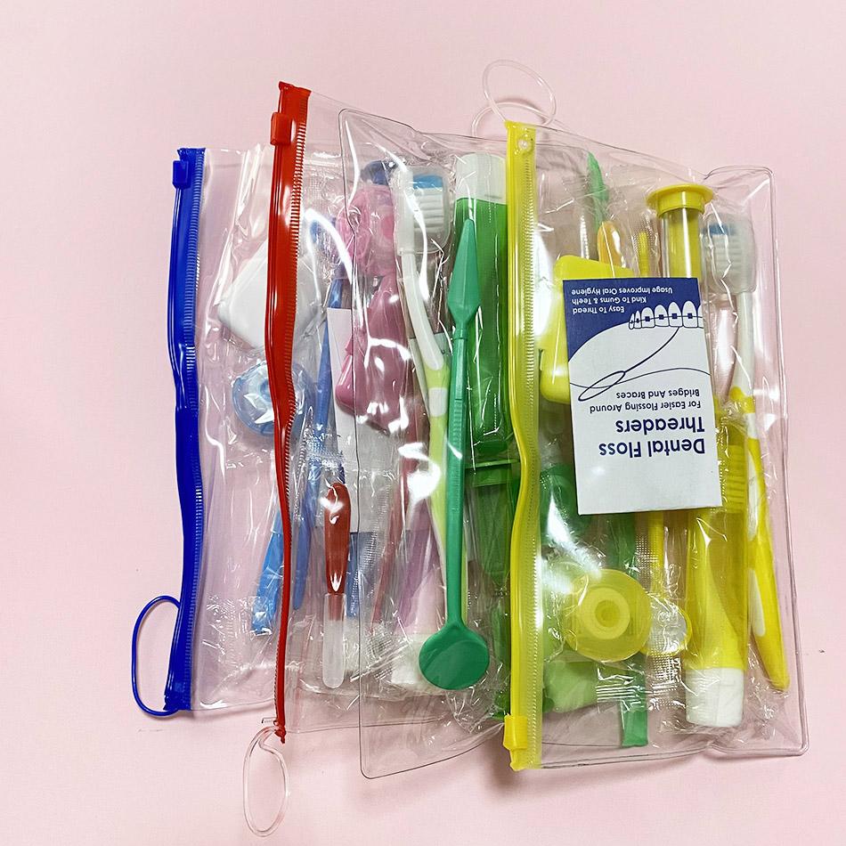 1 упаковка стоматологического ортодонтического дорожного набора ортодонтическая зубная щетка уход за полостью рта гигиена