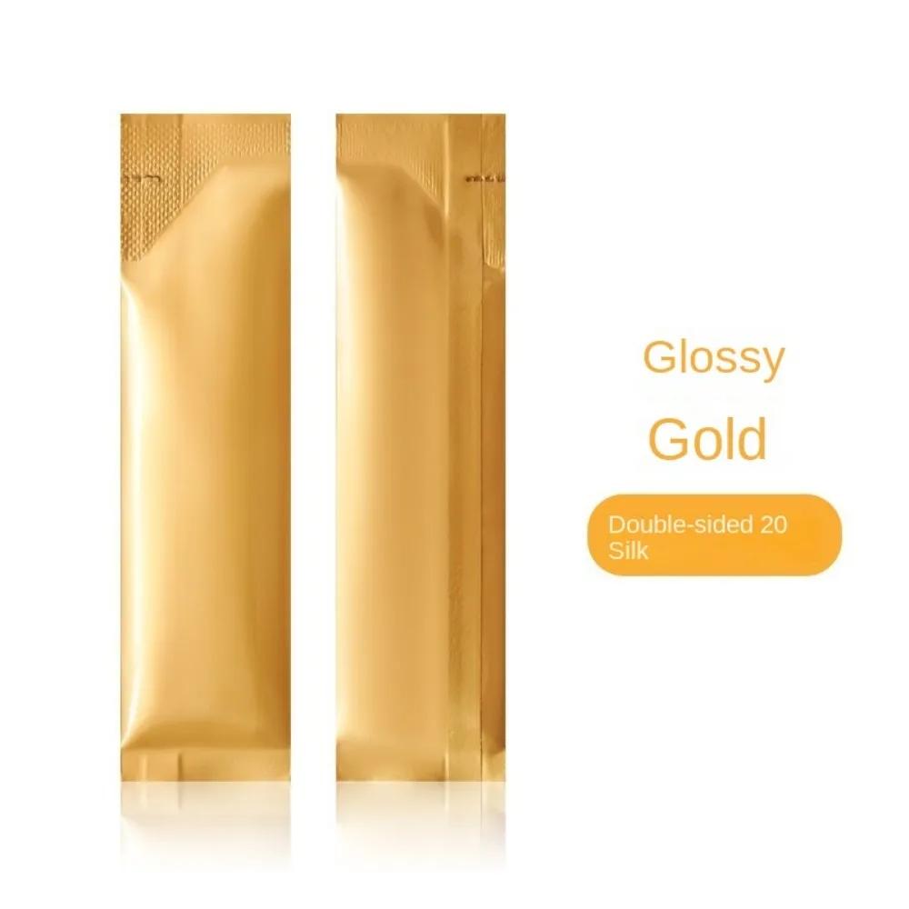 100pcs Rectangular Open Top Aluminum Foil Bag Disposable Long Strip Tea Bag Trial Storage Pouches Fruit Dried Honey