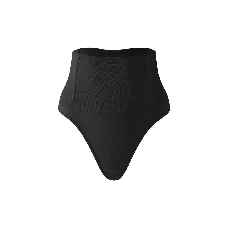 Mid Waist Compression Thong with Seamless Cartilage Waist Shaping Underwear for Women Panties