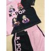 Розово-черный K-POP набор: Модный образ в стиле айдол для девочки