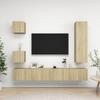 VidaXL TV Stand Set 5 Pcs Sonoma Oak Particleboard