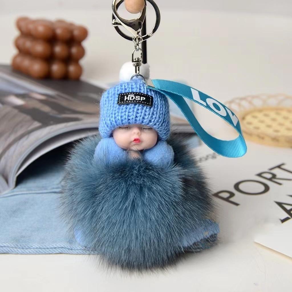 Новая мода, милая женская сумка, кулон, плюшевая подвеска, кукла для сна, автомобильный брелок, подвеска, Рождественский подарок