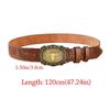Floral Engraved Buckle Western Cowboy Belts PU Leather Leather Belt Fashion Waistband Belts  Jeans