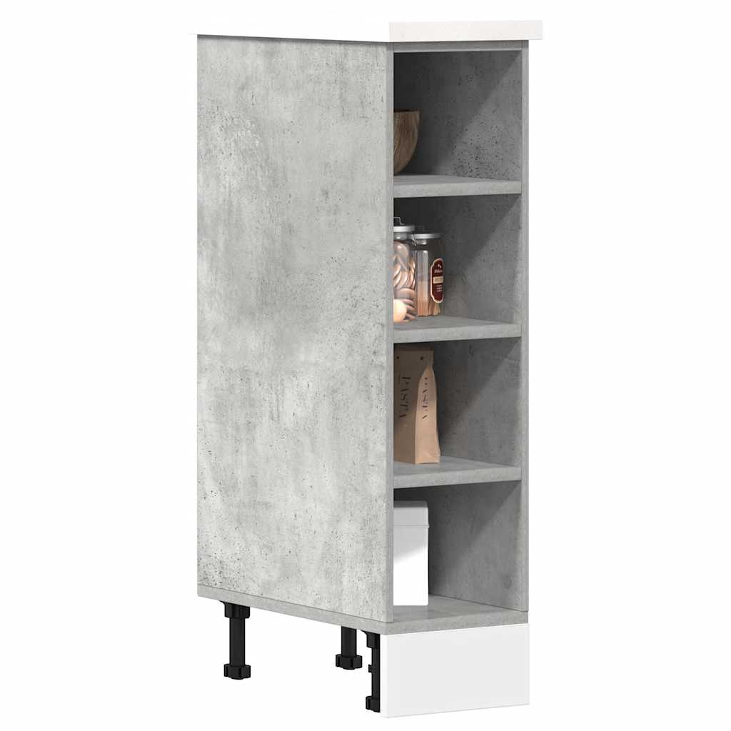 Vidaxl Dolna Szafka Betonowa Szara 20X44,5X81,5 Cm Drewno Klejone