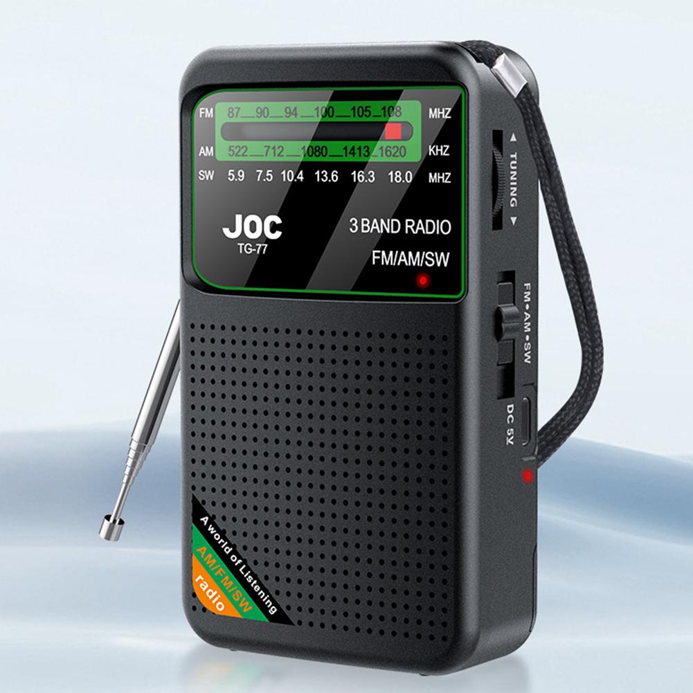 Портативное радио AM/FM/SW Карманное радио Тип-C Аккумуляторная батарея Поддерживает проводные наушники Аварийный карманный FM-приемник Радиоприемники