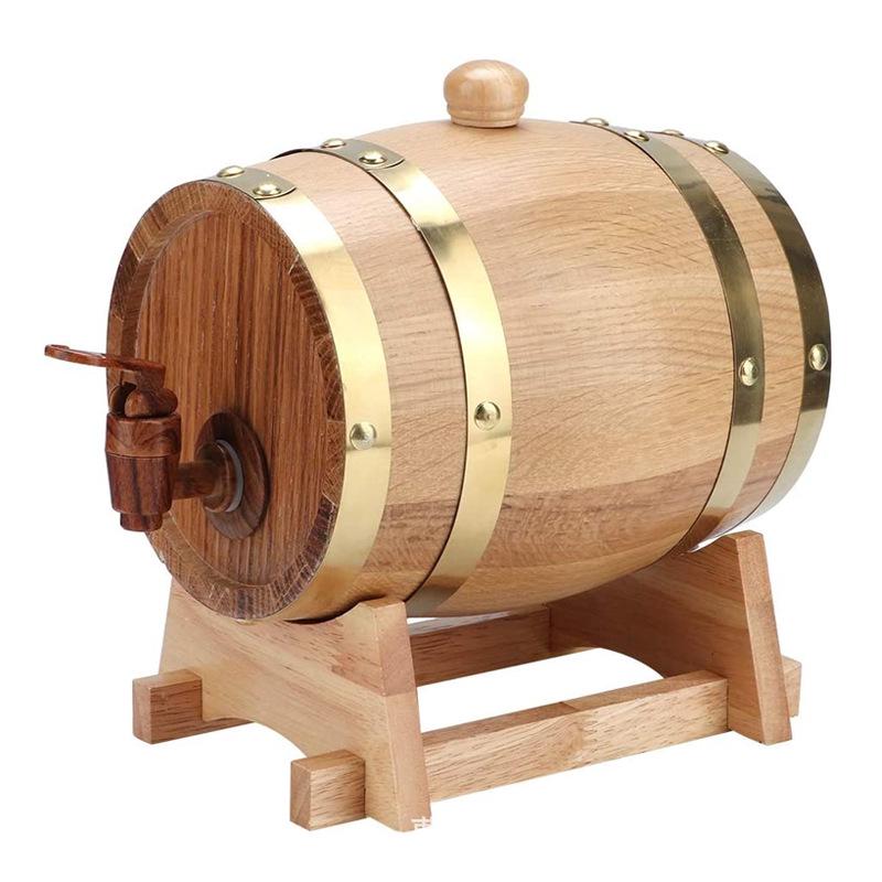 1,5-литровый дубовый бочонок из красного дуба для домашнего пивоварения виски и красного вина