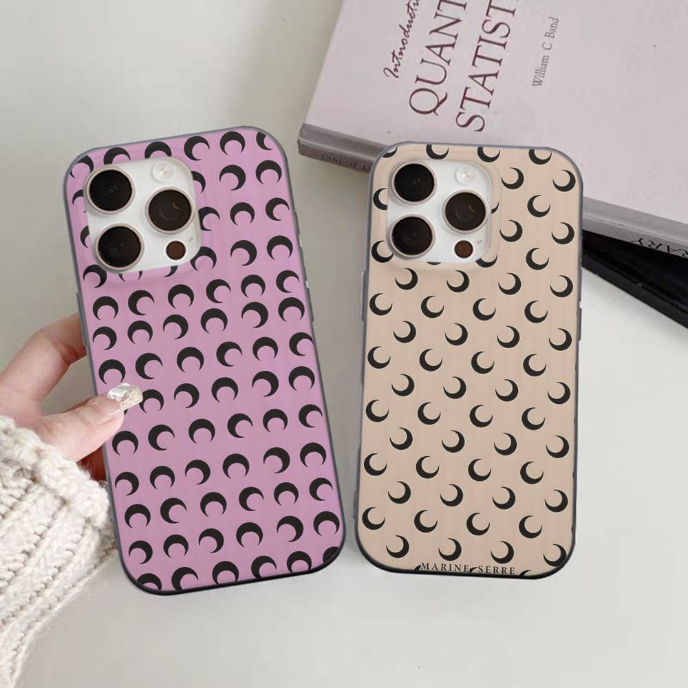 Роскошный чехол M-Marine Serre для iPhone 17 16 15 11 12 13 14 Pro Max Мягкий гофрированный силиконовый чехол