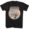 Masters of the Universe Хитмен и Скелетор Битва Черная Футболка Унисекс Футболка