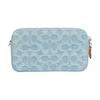 Coach Джинсовая холщовая клатч-сумка на запястье Signature Ежедневная CK010-LHPBU