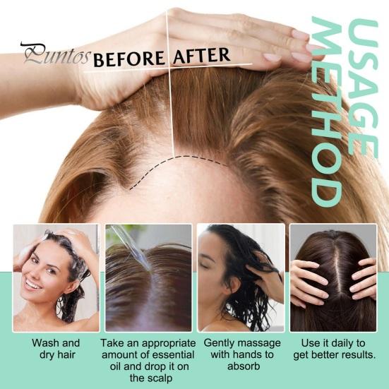 60ML Rosemary Hair Essential Oil Nourishes Repairs Smoothens Lightweight Portable Hair Oil Women Accessories