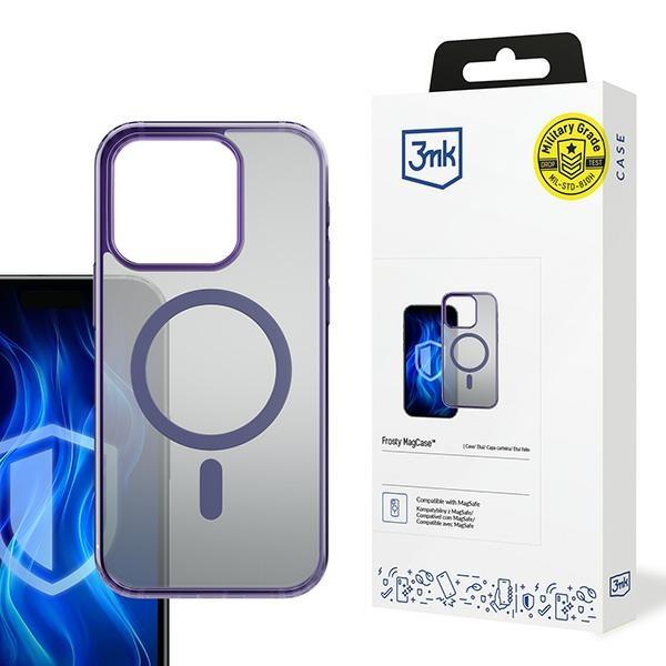 Etui do iPhone 15 Pro 3MK Frosty MagSafe Fioletowe
