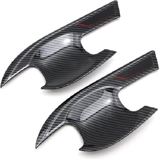For Honda Accord 2018- Door Carbon Fiber Handle Cup Bowl Cover Molding Trim