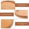 HEMOTON 6Pcs Round Bamboo Coasters Plant Saucers Succulent Pot Tray Drink Cup Pads Saucers Coffee Mug Wine Coasters for Drinks Beverages Beer