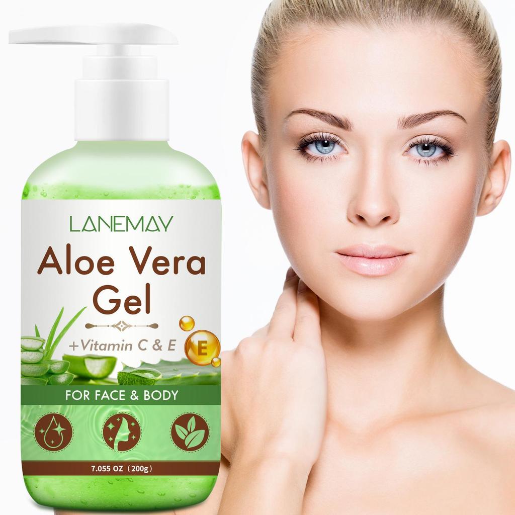 Aloe Vera Gel With Vitamin C & E - Deeply Hydrate and Moisturize Dry Skin, Improve Damaged Skin - Suitable for All Skin Types,200g