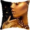Home Decor Fashion Afro Black Women Girls Sofa Pillowcases Bedroom Living Room Decor Cushion Covers