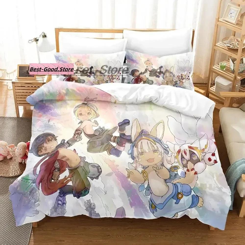 New Made In Abyss Bedding Set Duvet Cover Sheet Printed Bed Set Pillowcase Bed Full Queen King Size Comforter Bedroom