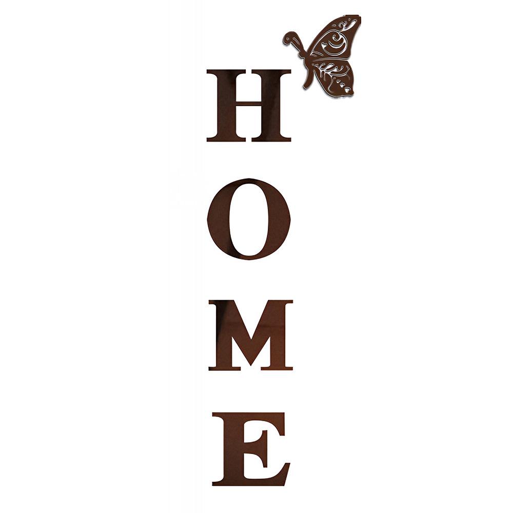 HOME Home Logo 3D Mirror Wall Sticker, Entrance Decoration, Home Decoration