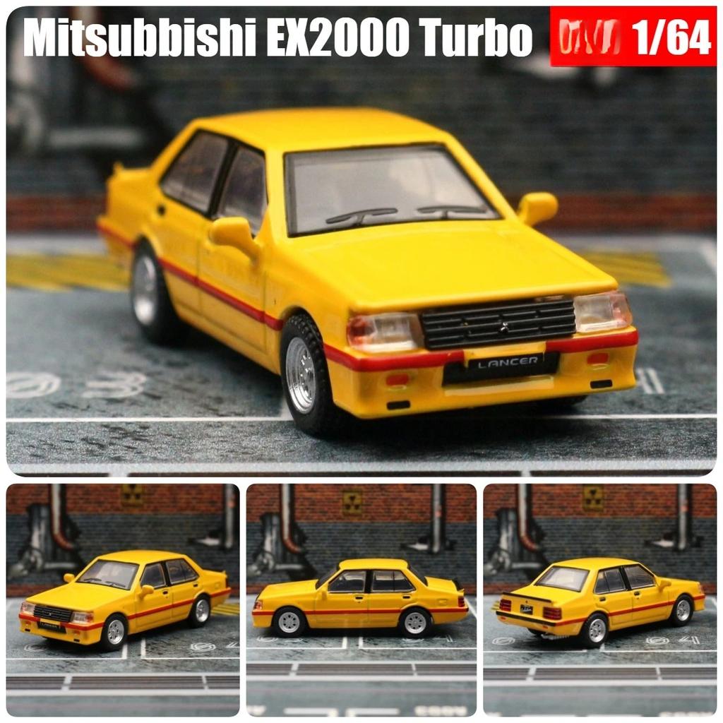 1/64 Mitsubishi Lancer EX2000 Turbo Миниатюрная модель Литой сплав Игрушечная машинка 1/64 JKM Классический автомобиль Свободные колеса Коллекция Подарок