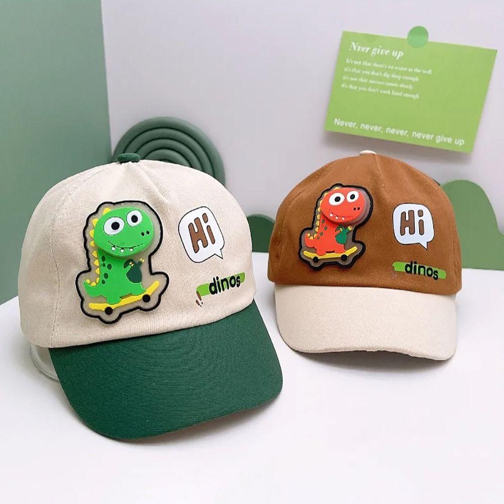 Adjustable Size Children Baseball Cap Dinosaur Baby Sun Hat Cartoon Dinosaur Cap Sun Protection