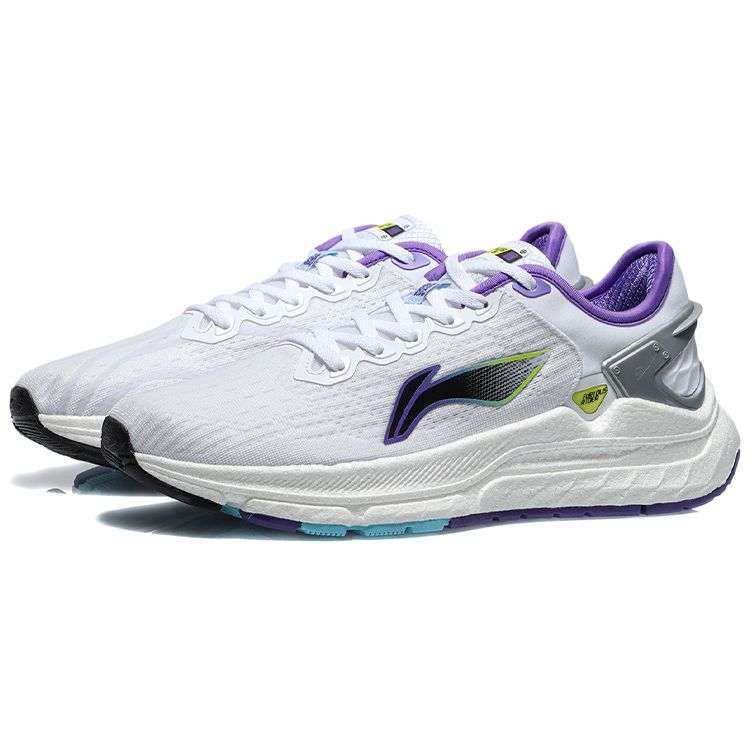 Li-Ning Furious Rider 5 Белые Неоновые Голубовато-фиолетовые мужские кроссовки Стандарт-Белые ARZR001-5