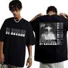 Ретро Хлопковая Футболка 21 Savage Все Размеры B07.179 Унисекс