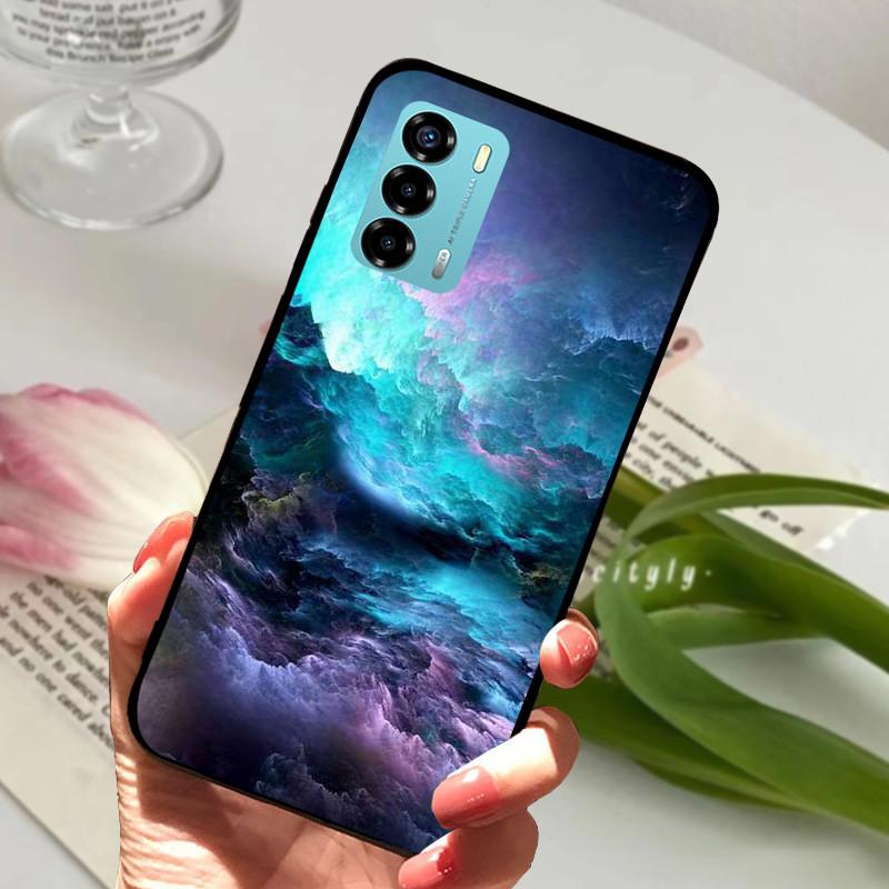 Чехол для ZTE Blade V40 Vita 8045 6.75" Животный Мультяшный Мягкий Силикон Funda для ZTE Blade V40 Vita Чехол для Телефона V40Vita Черный Coque