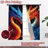 1pc 2D flat Photography Backdrop Background cloth Fiery Blue Dragons 100% Polyester Birthday Party Perfect for New Year