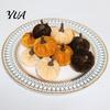 Farmhouse Harvest Door Decor Thanksgiving Pumpkin Wreath, Artificial Velvet Ornament, Fall Hanging Teardrop Decorative Wreath for Wedding Swag