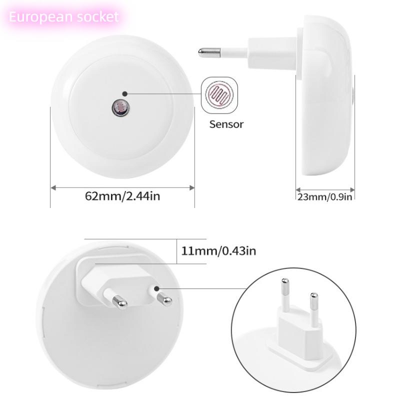 Intelligent Light Control Induction Light, Small Night Light, White Light, Blue Light, Red Light, Warm Light, Amber Light, Smart Home