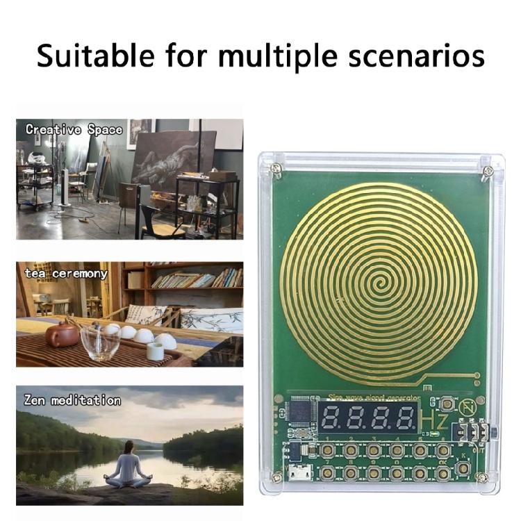 Gold Plate Connectors Schumann Waves Frequency Generator Adjustable Output for Office Use Sine Waves Signal Generator