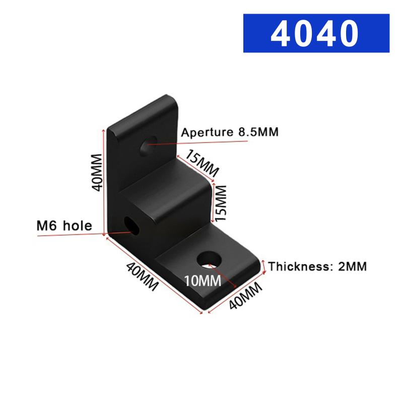 L Shape Aluminum Profile Corner Bracket Anti-corrosion Heavy Duty Connector Code for 20/30/40 Alu Profile Furniture Repair